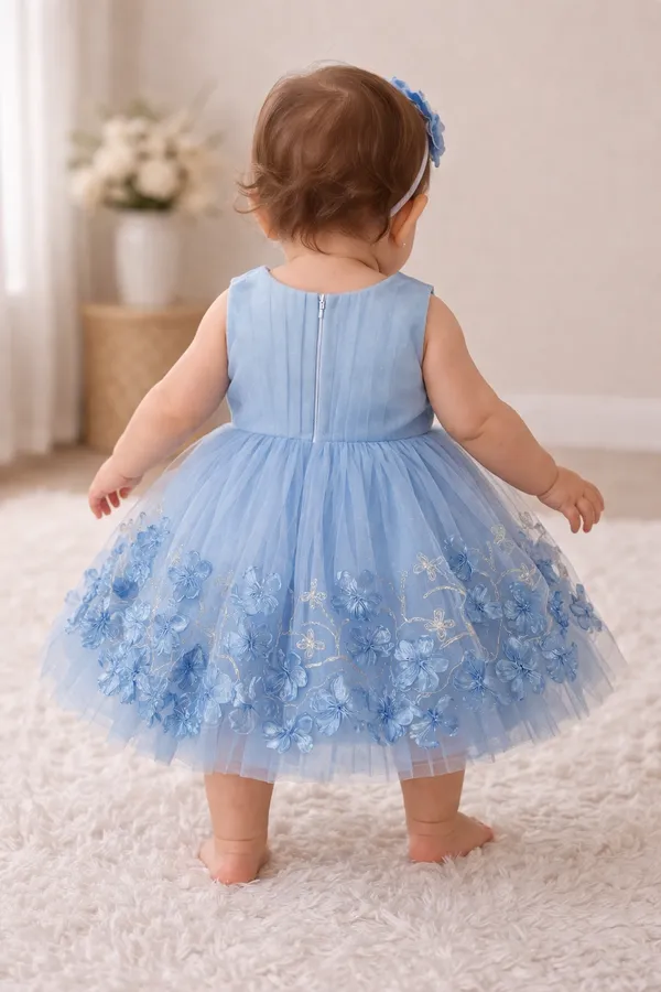 Girls_Blue_Sequin_Floral_Embellished_Party_Dress