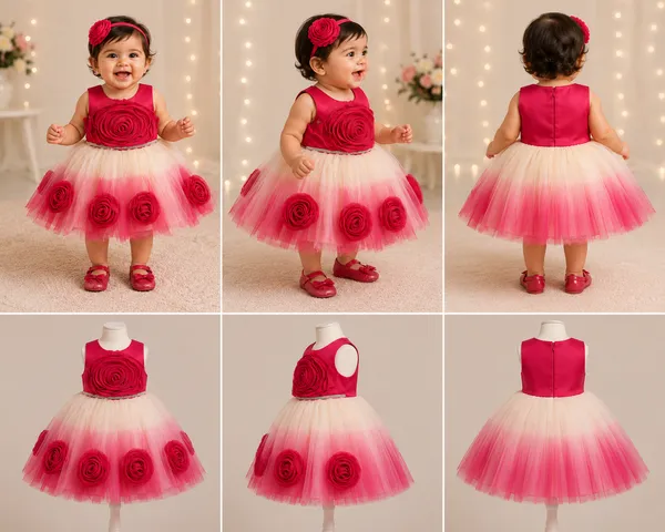 Pink/Red_Ombre_Floral_Princess_Party_Wear_Dress