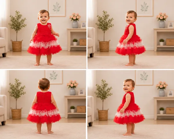 Red_Layered_Ruffle_Party_Wear_Frock_with_Floral_Brooch