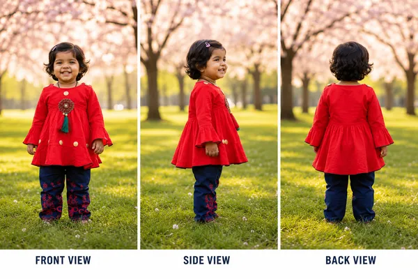 Red_Peplum_Kurti_&_Navy_Embroidered_Palazzo_Set_for_Girls