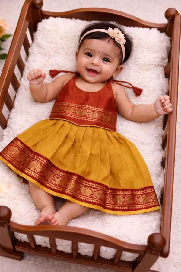 Red_Traditional_Sleeveless_Pattu_Pavadai_Ethnic_Dress_For_Baby_Girls