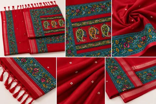 Ruby_Red_Traditional_Printed_Saree