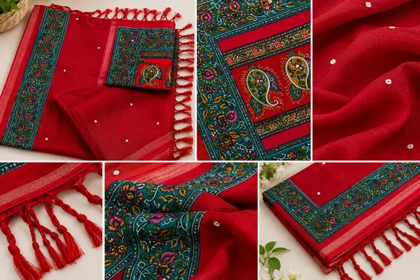Ruby_Red_Traditional_Printed_Saree