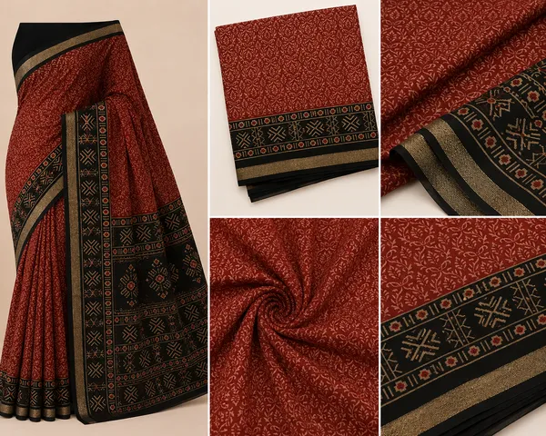 Rust_Brown_Traditional_Printed_Saree
