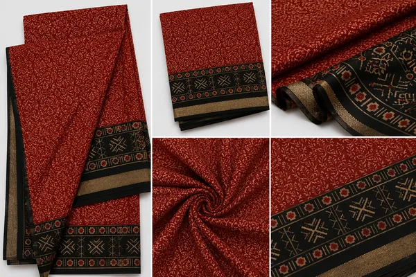 Rust_Brown_Traditional_Printed_Saree