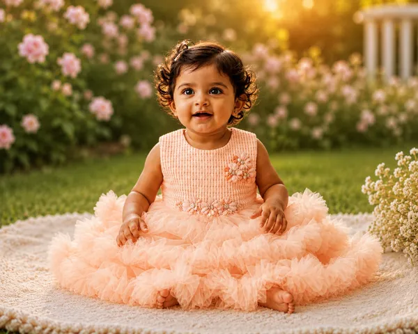 Girls_Peach_Princess_Party_Wear_Frock
