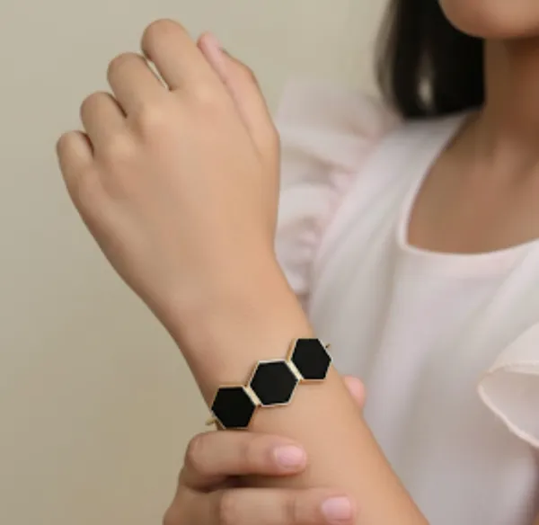 Anti-Tarnish_Stainless_Steel_Hexagon_Bracelet_For_Kids