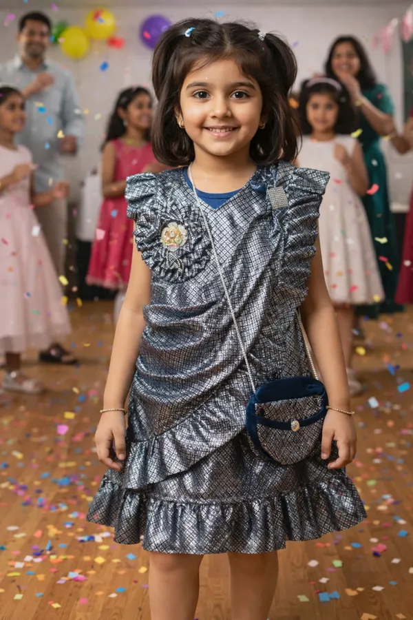 Girls_Silver_Blue_Sequin_Party_Dress_With_Ruffles_And_Rosette_Detail