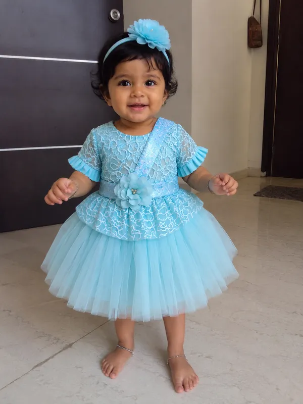 Sky_Blue_One-Shoulder_Floral_Tulle_Party_Wear_Dress
