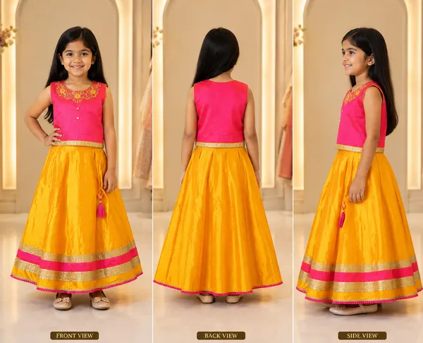 Sunshine_Pink_&_Mustard_Lehenga_Set_for_Girls_(Clearance_Sale)