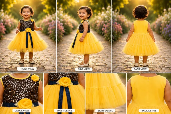 Sunshine_Yellow_Layered_Party_Wear_Frock
