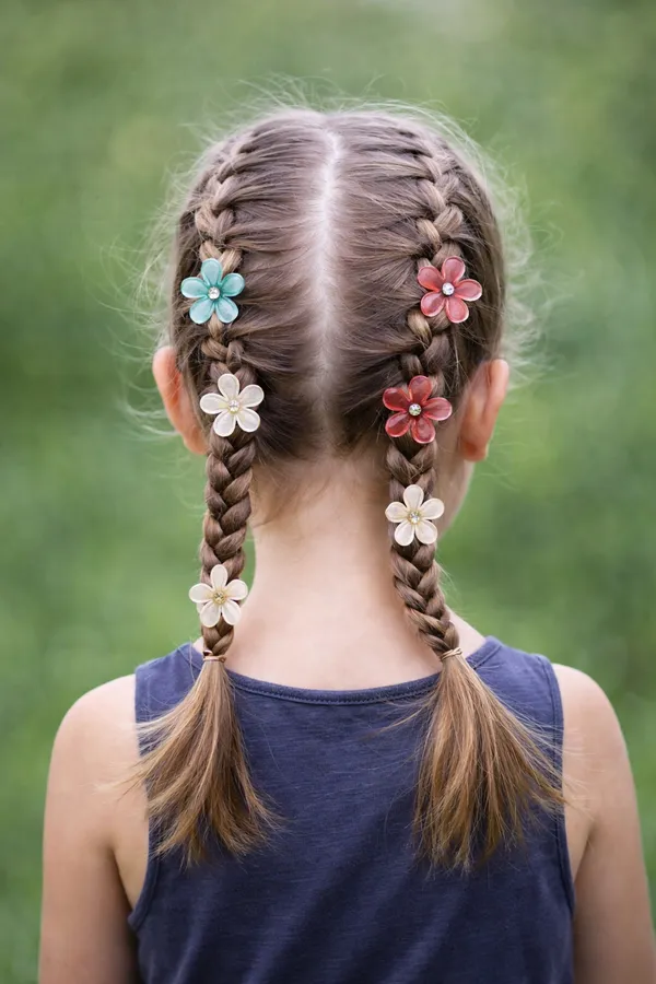 Colorful_Flower_Hair_Claw_Clips_Set_With_Gold_Accents_And_Crystal_Centers_(Pack_Of_12)