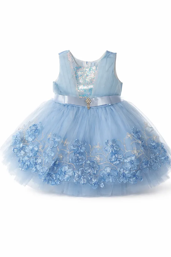 Girls_Blue_Sequin_Floral_Embellished_Party_Dress