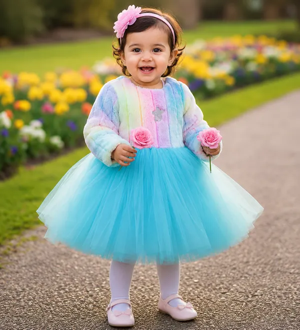 Girls_Rainbow_Pastel_Winter_Party_Wear_Frock