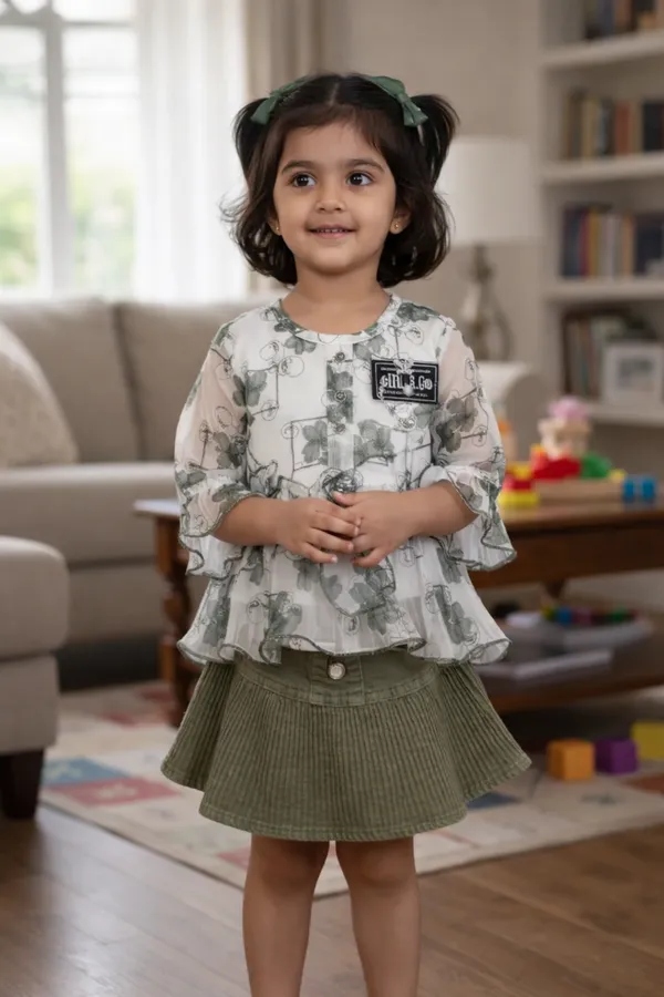 Girls_Floral_Print_Peplum_Top_With_Pleated_Skirt_Set