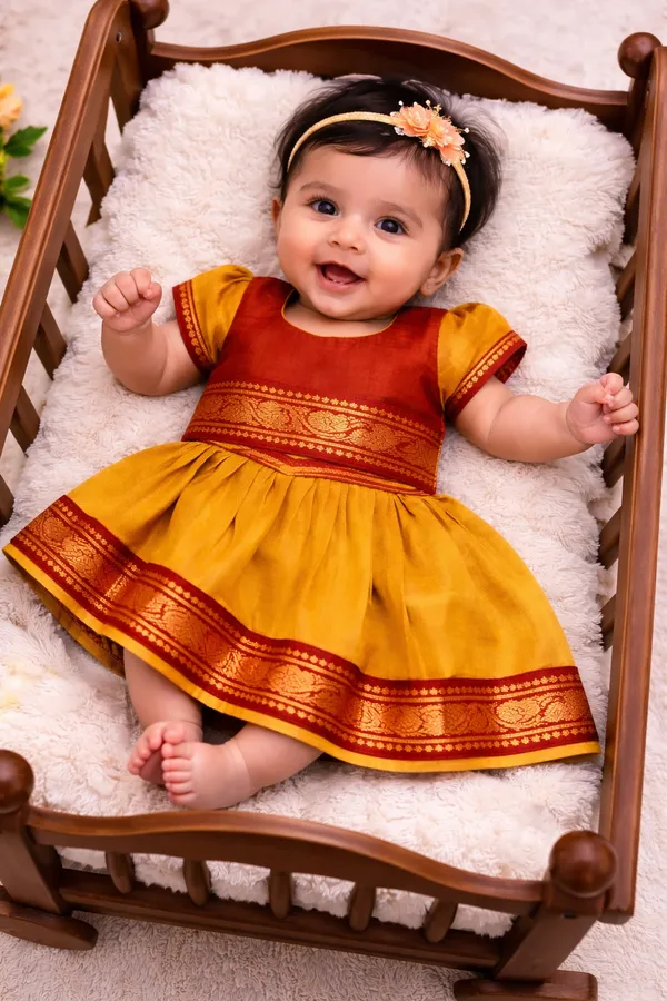 Red/Maroon_Traditional_Pattu_Pavadai_Ethnic_Dress_For_Baby_Girls