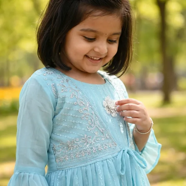 Girls_Light_Blue_Embroidered_Dress_With_Leggings_Set