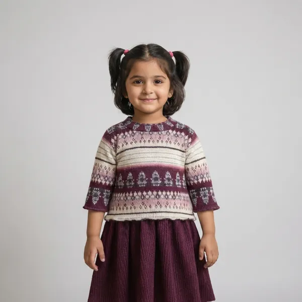 Girls_Purple_And_White_Ethnic_Dress_With_Traditional_Prints