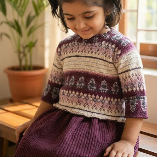 Girls_Purple_And_White_Ethnic_Dress_With_Traditional_Prints
