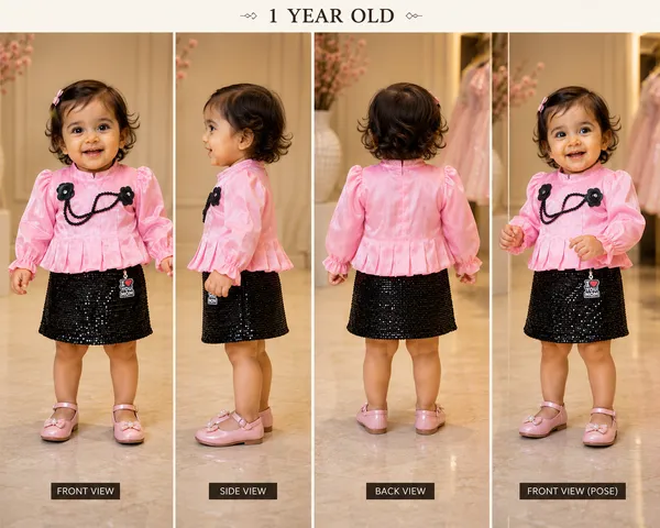 Girls_Pink_And_Black_Sequin_Dress_With_Puff_Sleeves