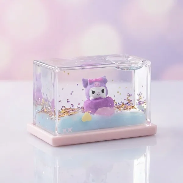 Cute_Purple_Otter_Floating_Snow_Globe_Desktop_Toy