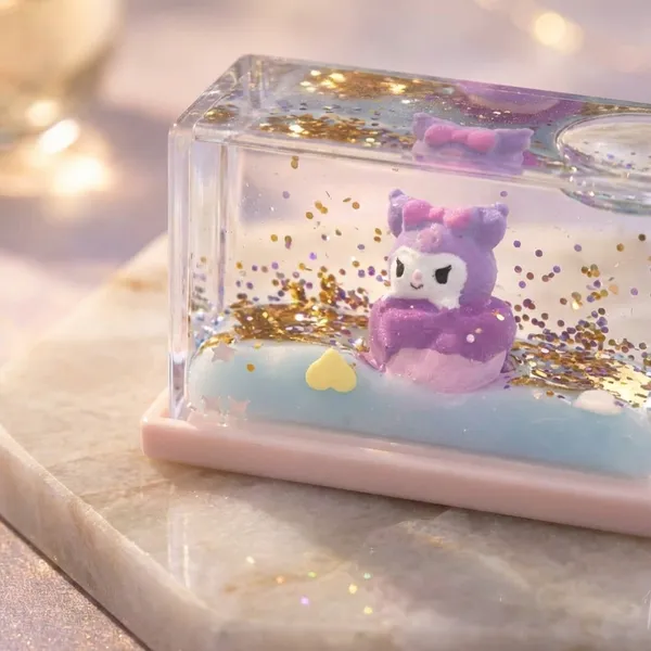 Cute_Purple_Otter_Floating_Snow_Globe_Desktop_Toy