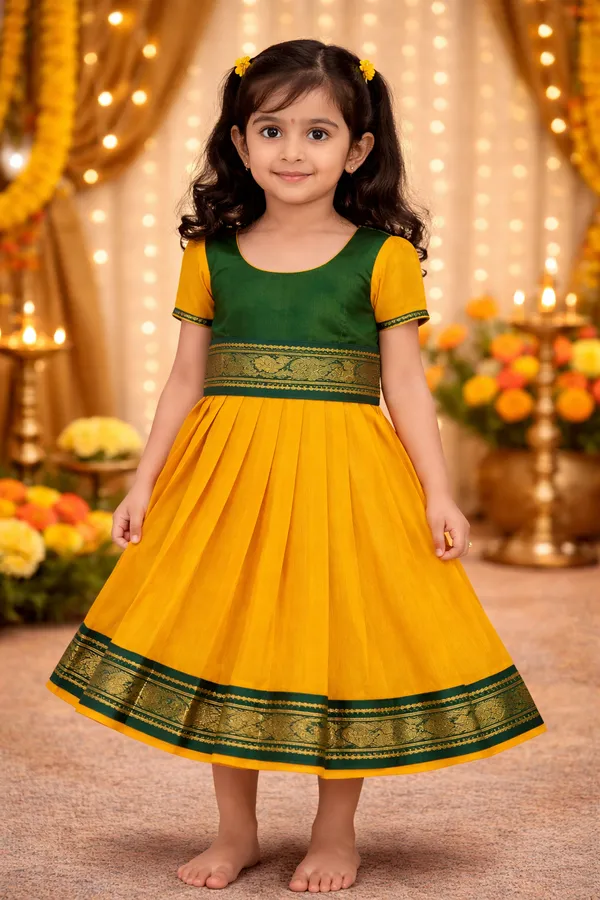 Green_Traditional_Pattu_Pavadai_Ethnic_Dress_For_Baby_Girls