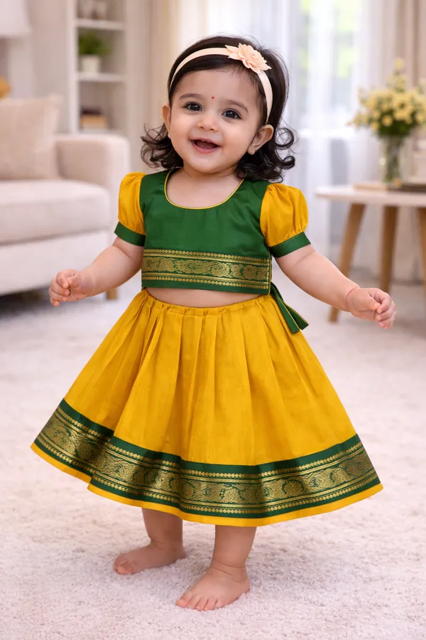 Green_Traditional_Pattu_Pavadai_Ethnic_Dress_For_Baby_Girls