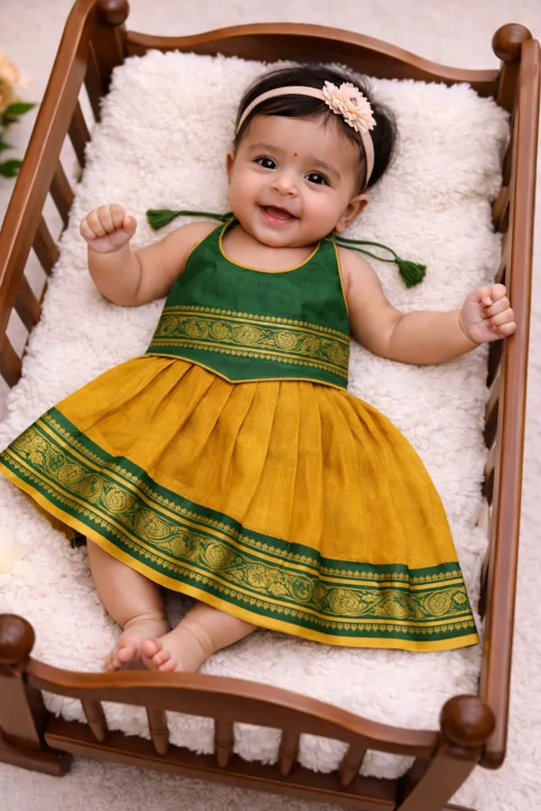 Green_Traditional_Pattu_Pavadai_Ethnic_Dress_For_Baby_Girls
