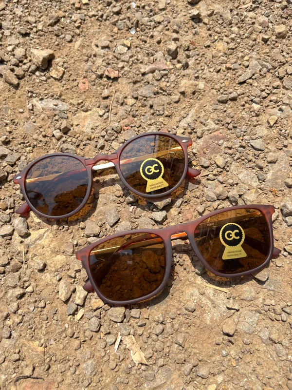 Stylish_Round_Frame_Sunglasses_Set_-_Uv_Protection