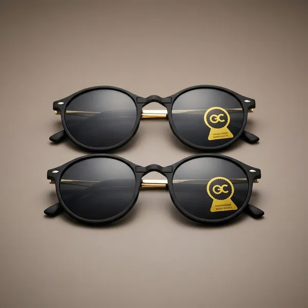 Stylish_Round_Black_Sunglasses_With_Yellow_Accent(Pack_Of_2)