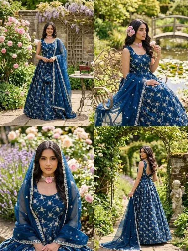 Blue_Fendy_Silk_Elegant_Ethnic_Festivals_Gown_For_Women