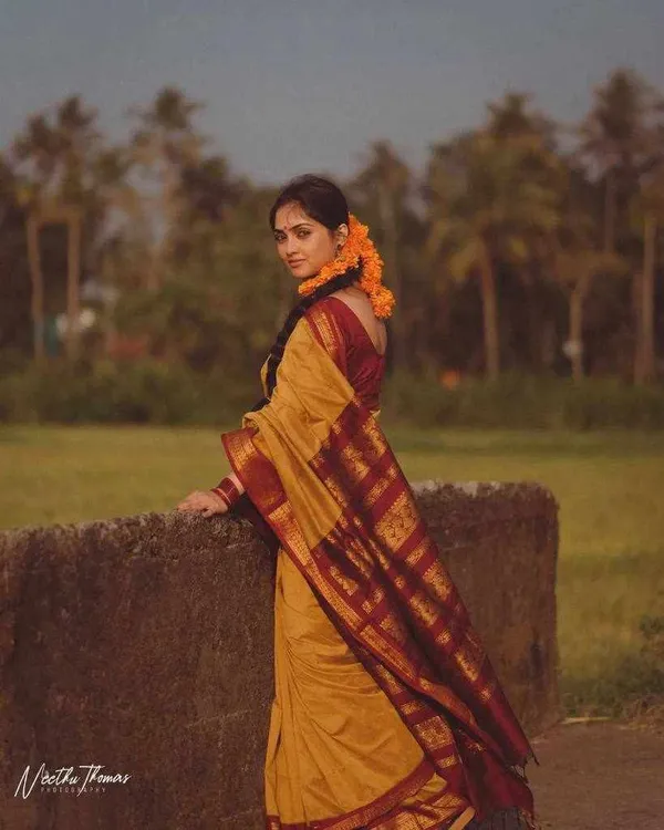 Mustard_Lichi_Silk_Red_Crafted_Modern_Elegance_Saree_For_Women