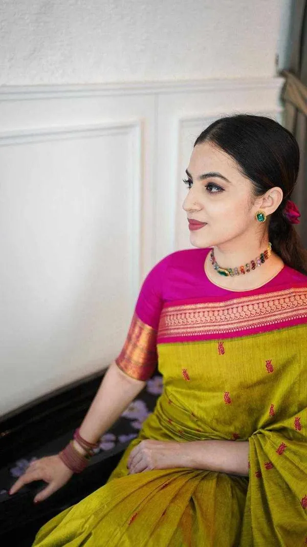 Yellow_Lichi_Silk_Festive_Charm_Crafted_Saree_For_Women