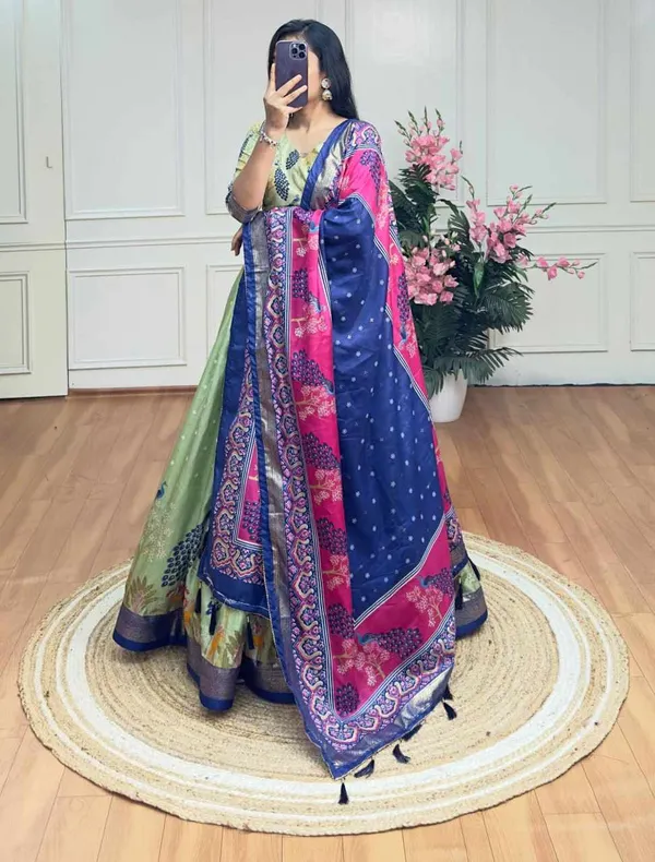 Blue_And_Green_Dolla_Silk_Beautiful_Occasional_Wear_Chaniya_Choli_For_Women