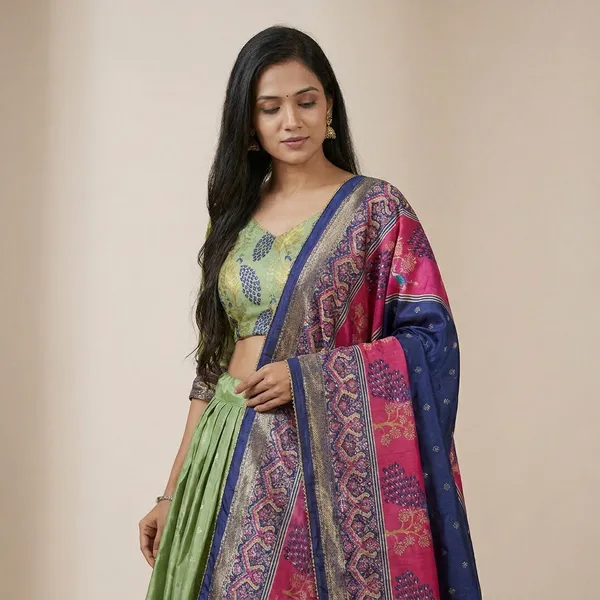 Blue_And_Green_Dolla_Silk_Beautiful_Occasional_Wear_Chaniya_Choli_For_Women