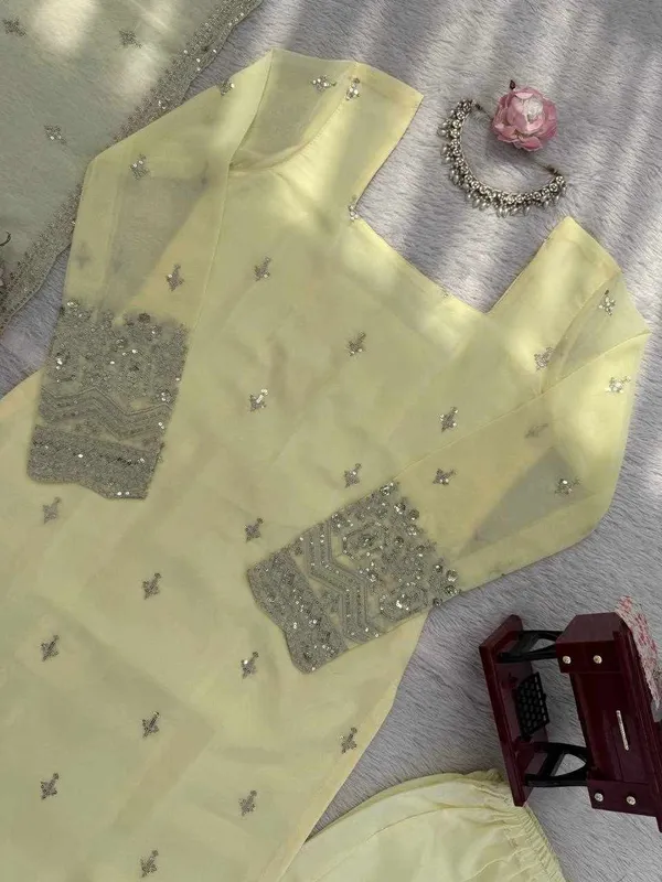 Off_White_Georgette_Yellow_Modern_Designed_Dress_For_Women