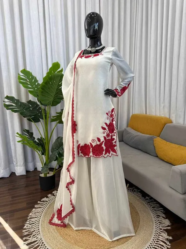White_Cotton_Elegance_Comfort_Blend_Dress_For_Women