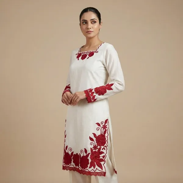 White_Cotton_Elegance_Comfort_Blend_Dress_For_Women