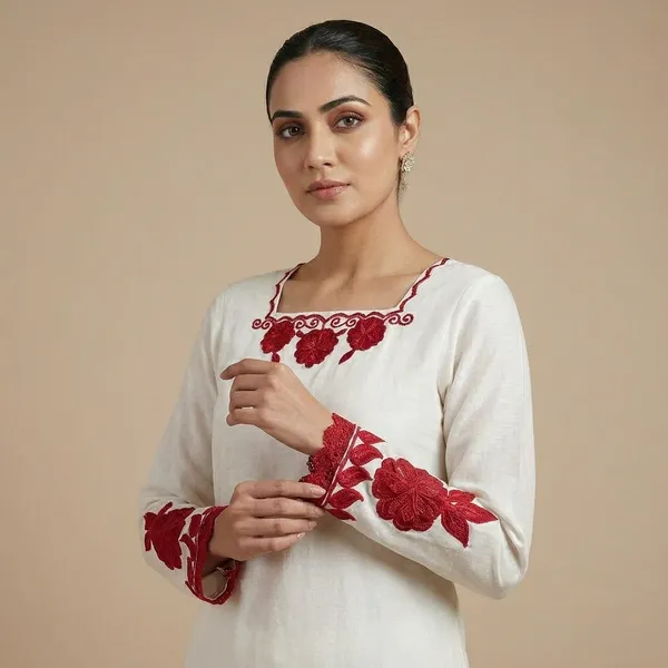 White_Cotton_Elegance_Comfort_Blend_Dress_For_Women
