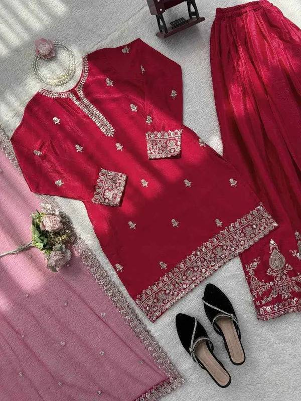 Red_Cotton_Premium_Elegance_Designer_Dress_For_Women