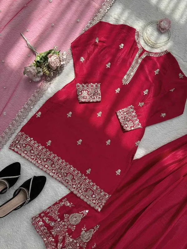 Red_Cotton_Premium_Elegance_Designer_Dress_For_Women