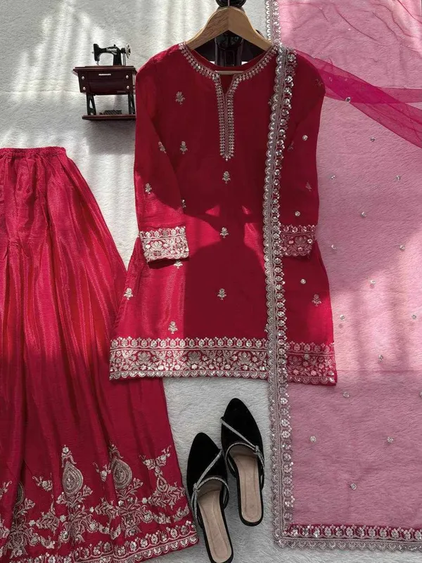 Red_Cotton_Premium_Elegance_Designer_Dress_For_Women