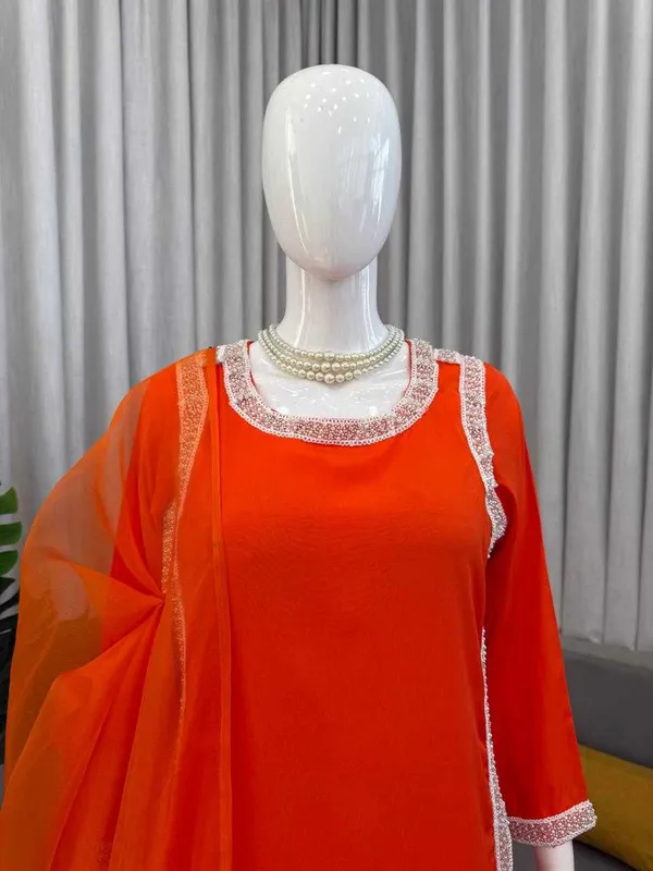 Orange_Crepe_Casual_Wear_Dress_For_Women