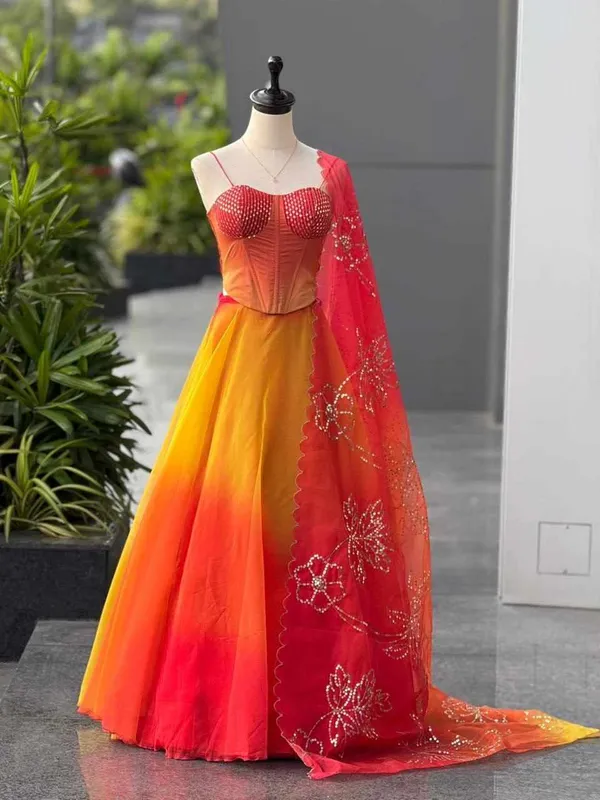 Multicolor_Organza_Elegant_Modern_Designed_Lehenga_For_Women