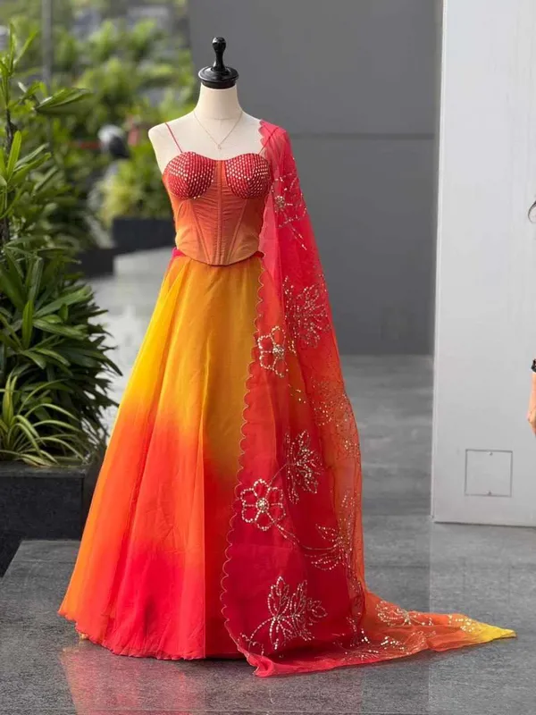 Multicolor_Organza_Elegant_Modern_Designed_Lehenga_For_Women