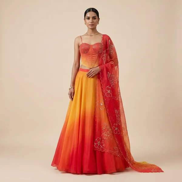Multicolor_Organza_Elegant_Modern_Designed_Lehenga_For_Women