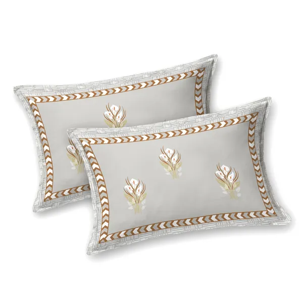 Grey_100%_Cotton_Designer_Cotton_Double__BedsheetKing_Size_With_Pillow_Covers_Grey_Color_(108X108_Inches)