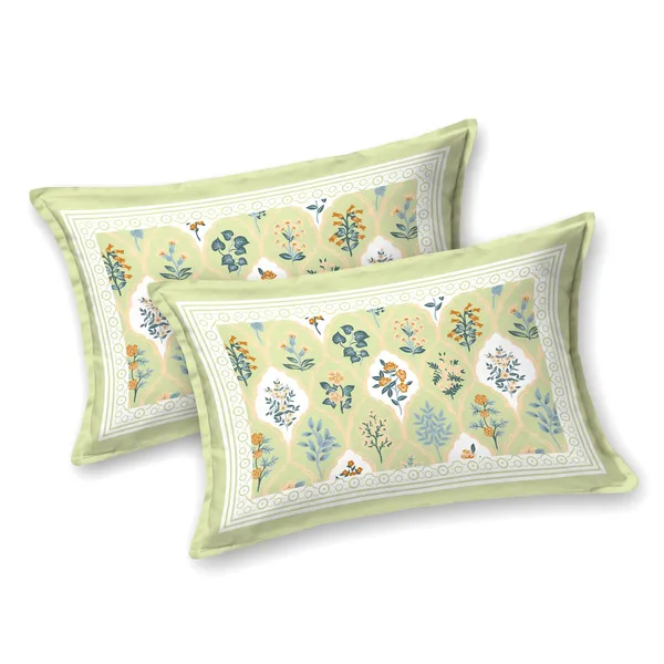 Yellow_100%_Cotton_King_Size_Cotton_Double__BedsheetSet_With_Pillow_Covers_(108X108_Inches)