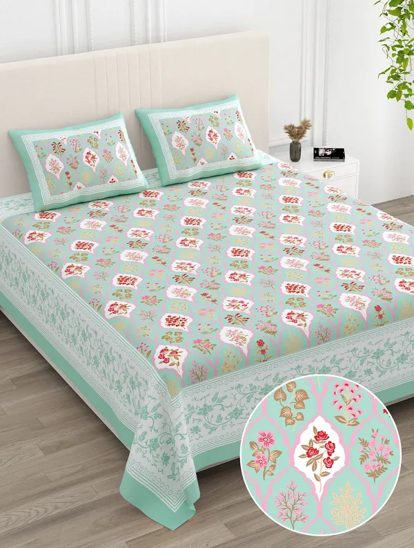 Green_100%_Cotton_Premium_Printed_Cotton_Double__Bedsheet_King_Size_(108X108_Inches)